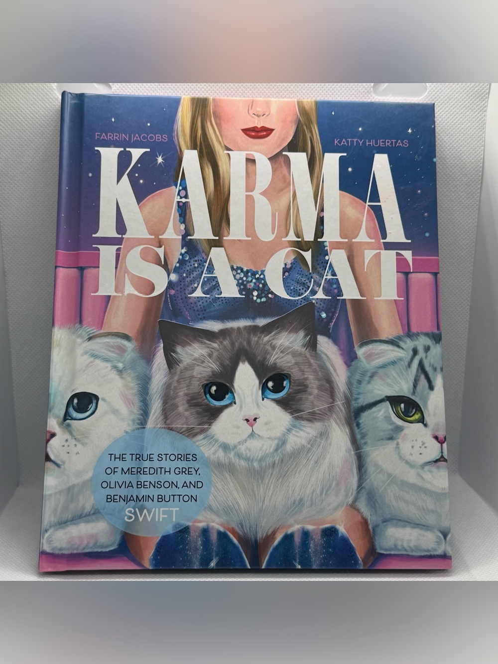 Taylor Swift Karma Is a Cat Hardcover Book by Farrin Jacobs New